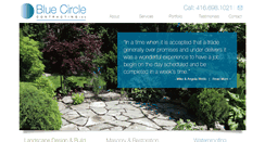 Desktop Screenshot of bluecirclecontracting.com